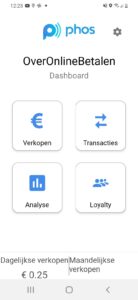 Pinnen zonder pinapparaat beginscherm